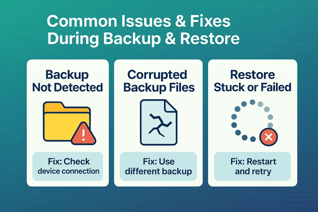 How to Backup & Restore FM WhatsApp APK Chats? 5 common issues and fixes during backup and restore