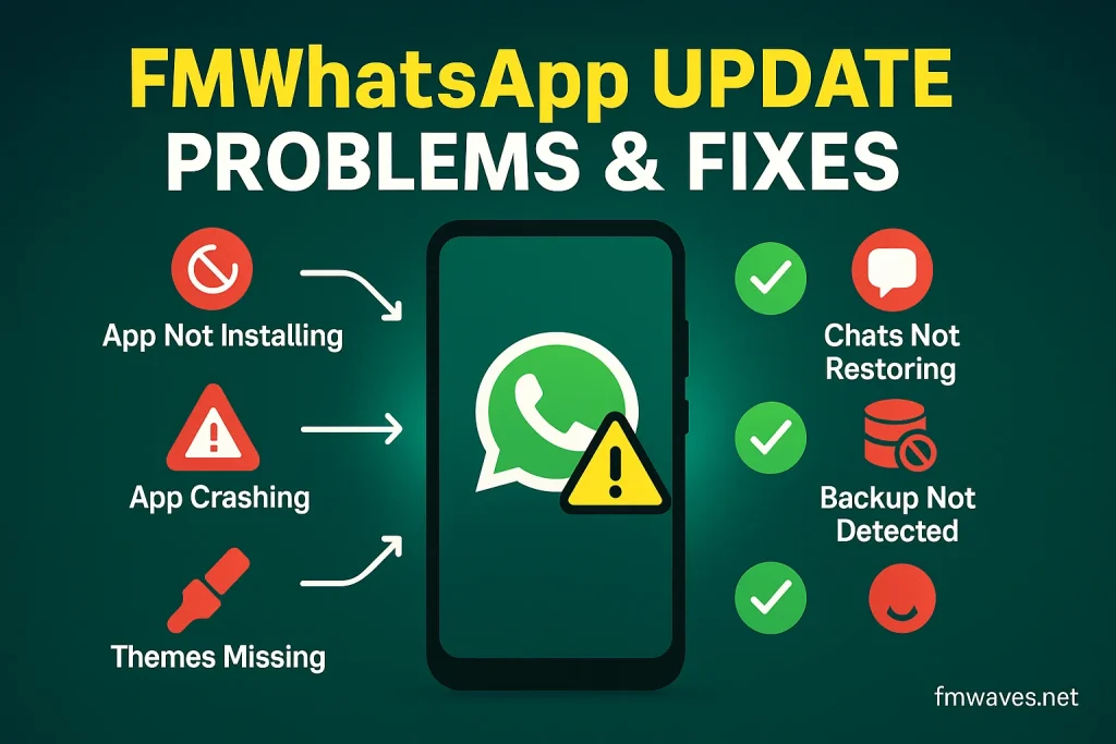 fmwhatsapp update problems and fixes