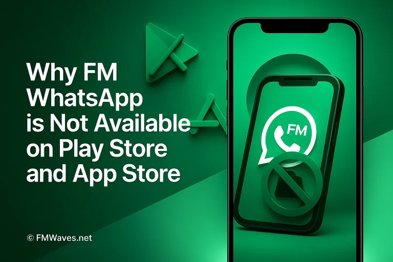why fm whatsapp is not available on play store and app store